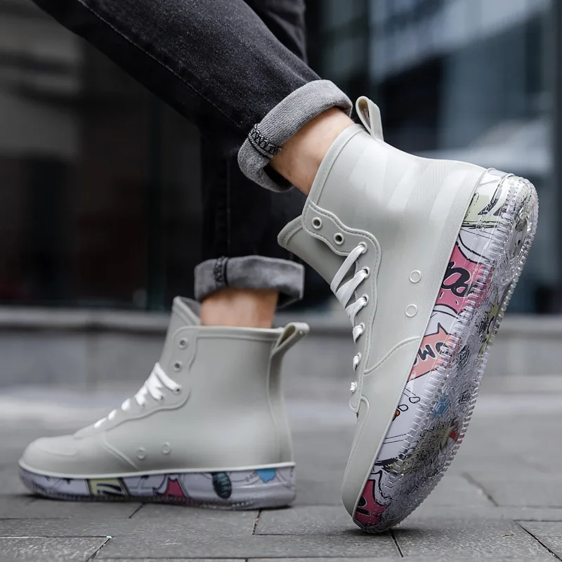 Men Rain Boots Fashion Trendy  - đánh giá và giá Fishing Boots