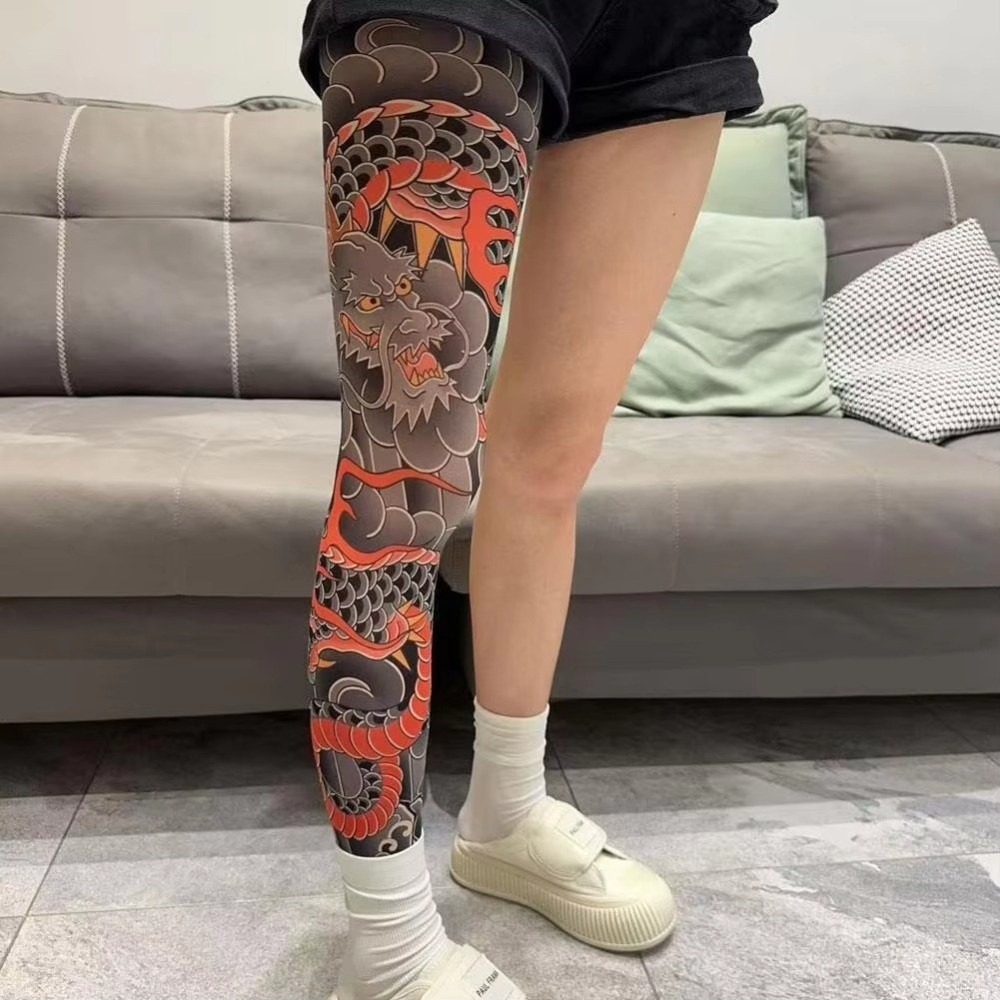 Full Leg Fake Tattoo Socks Pri - đánh giá và giá Fishing Socks