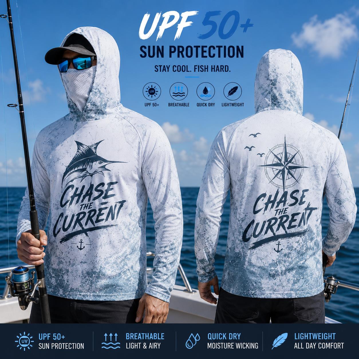 Fishing Hoodie Shirt Men Long  - đánh giá và giá Fishing Mask Sun Protection