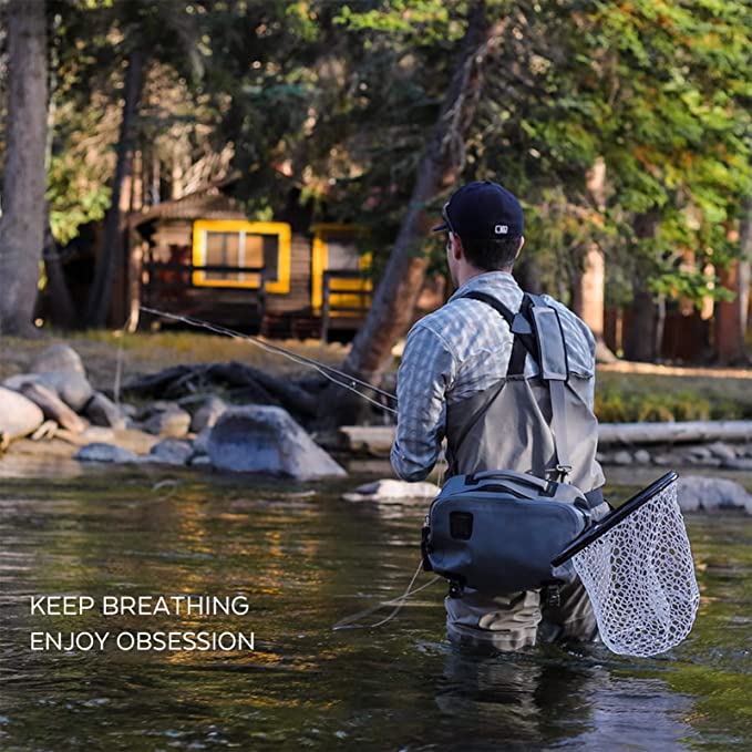 Men's Fly Fishing Waders Three - đánh giá và giá Fishing Pants Waterproof