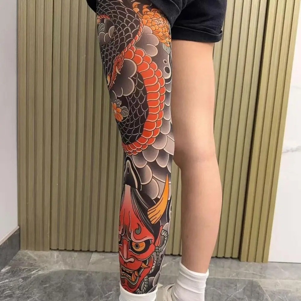 Full Leg Fake Tattoo Socks Pri - đánh giá và giá Fishing Socks