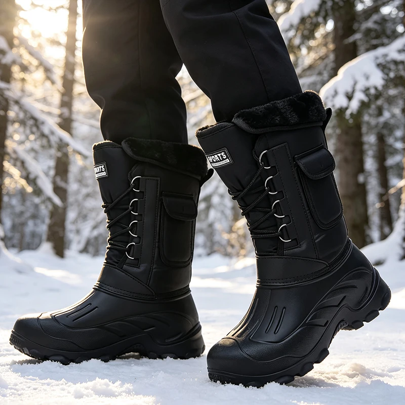 Men Winter Snow Boots Outdoor  - đánh giá và giá Fishing Boots