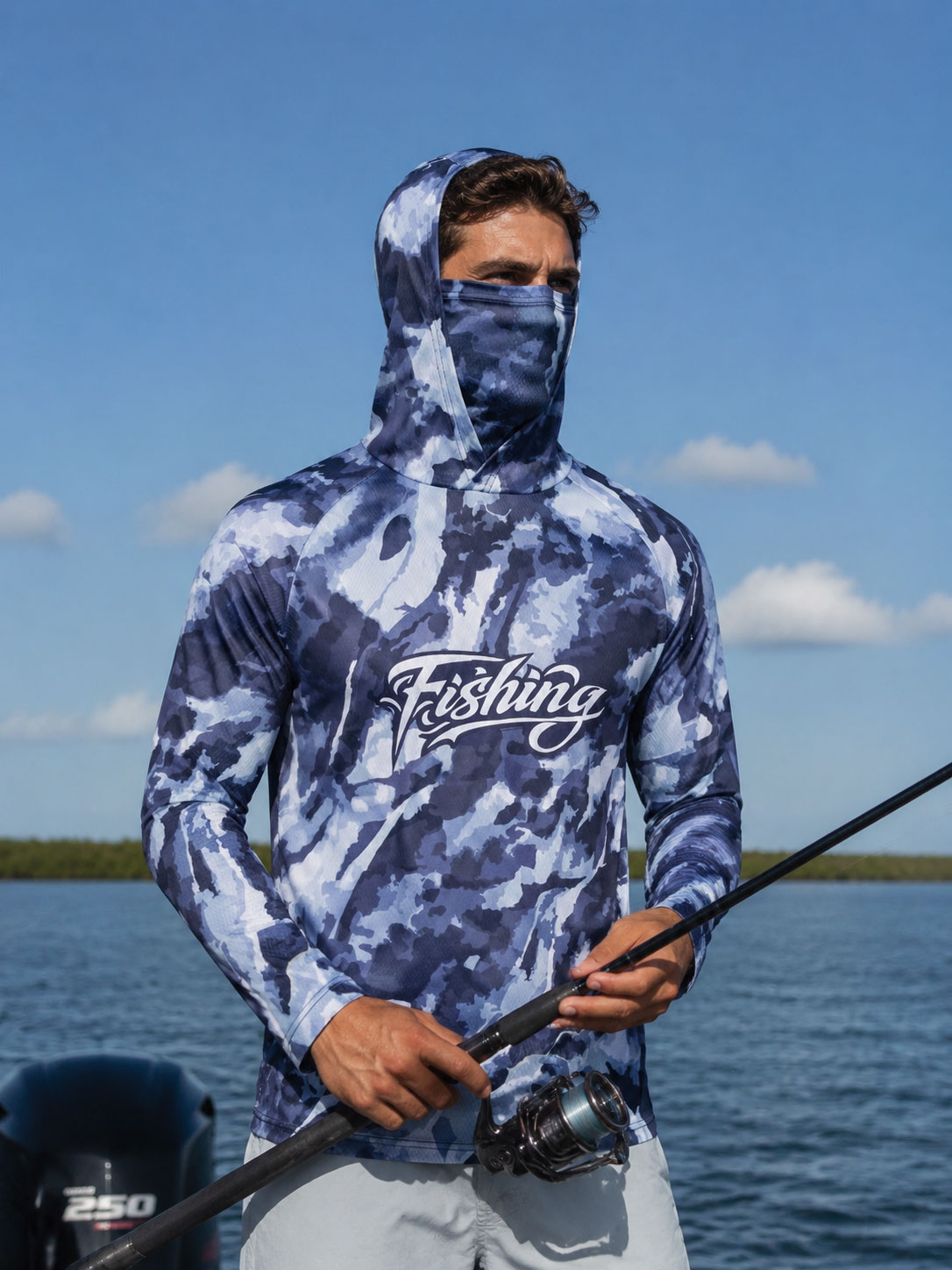 Fishing Shirt Hooded Men Fishi - đánh giá và giá Fishing Mask Sun Protection