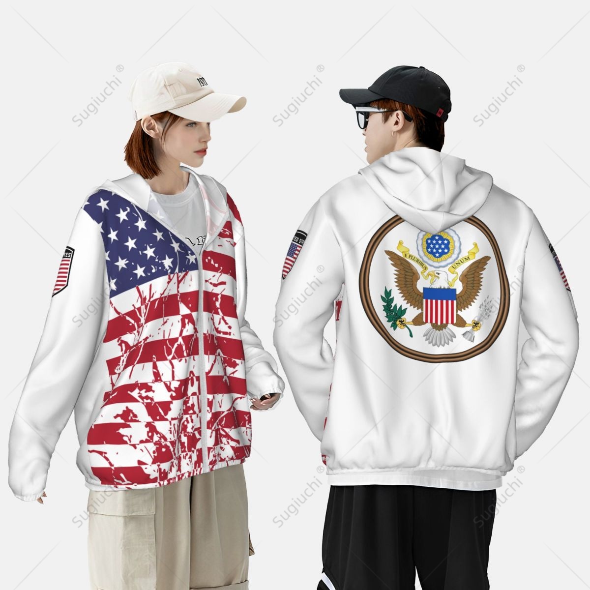 United States Flag Sun Protect - đánh giá và giá Fishing Hoodie