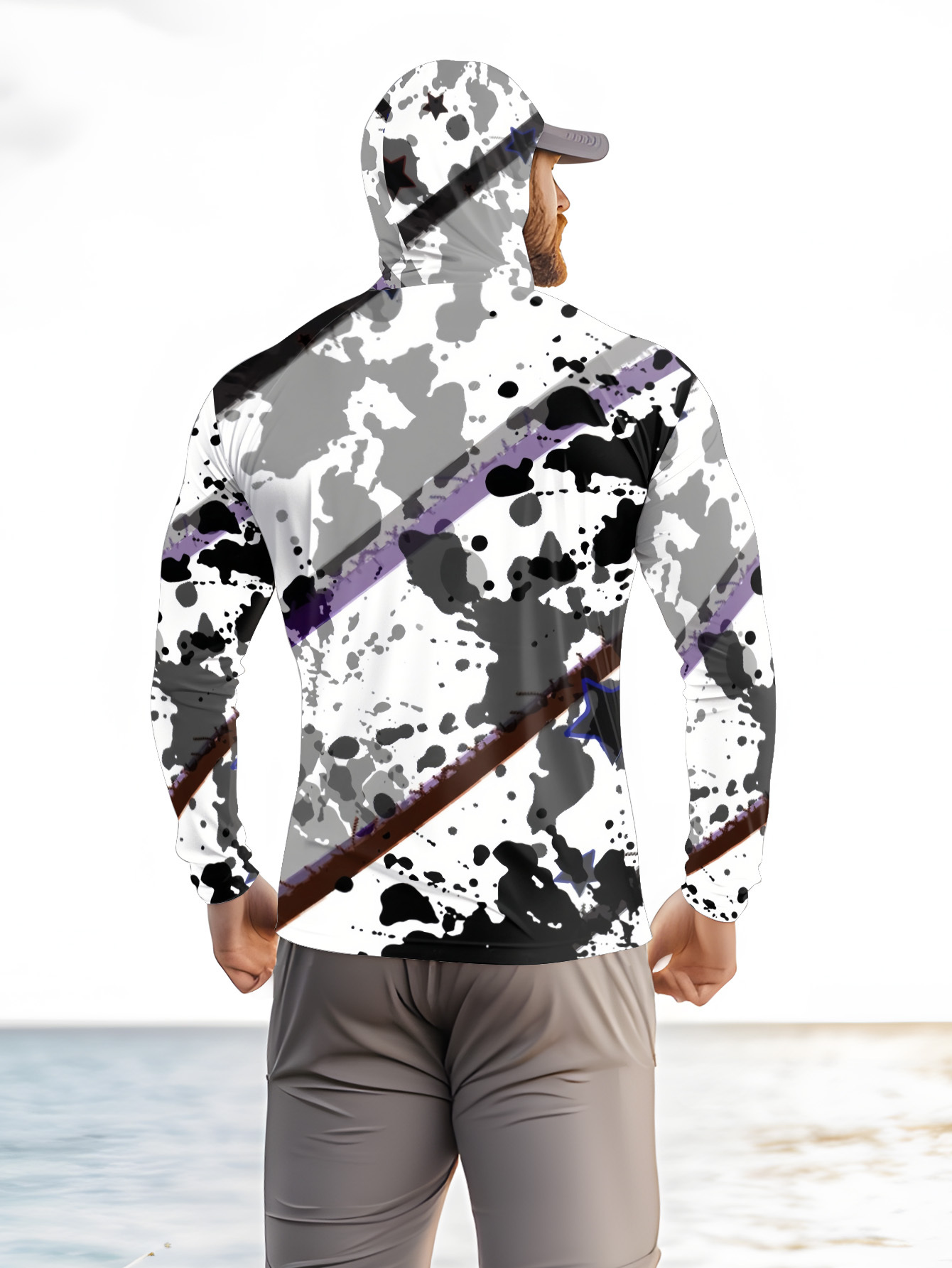 Men Hood Fishing Shirt long sl - đánh giá và giá Fishing Shirt Uv Protection