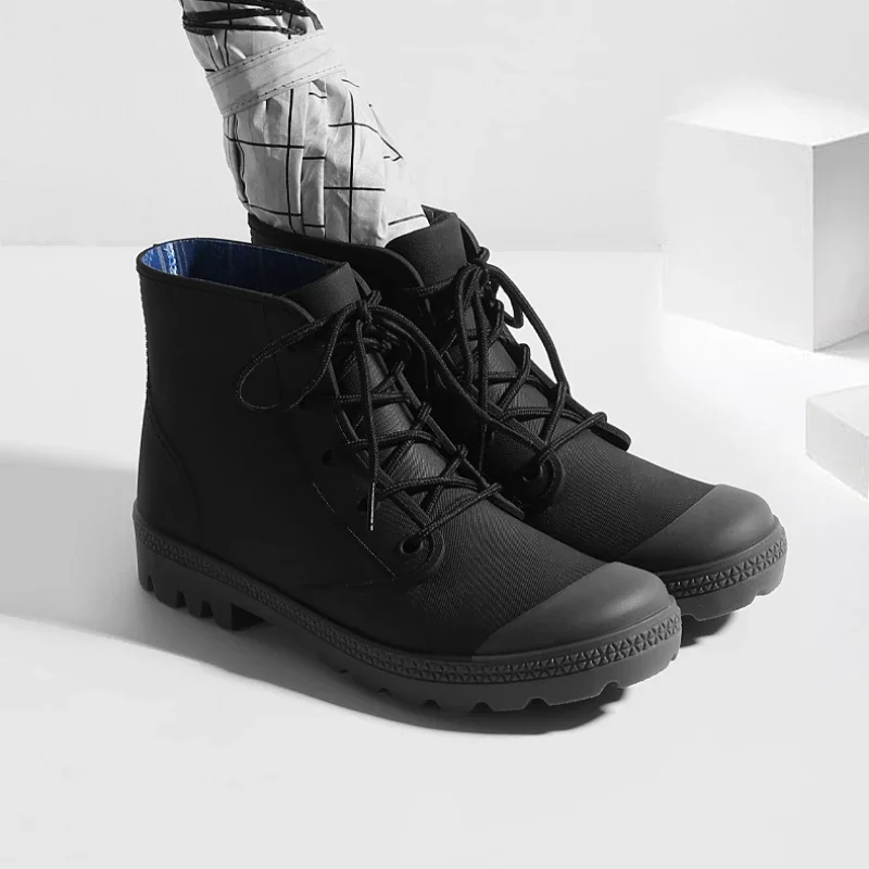 Winter Men Rain Boots Lace-up  - đánh giá và giá Fishing Boots